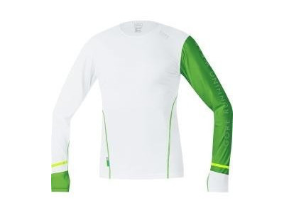 GOREWEAR X - Run Ultra Shirt long - white/kiwi