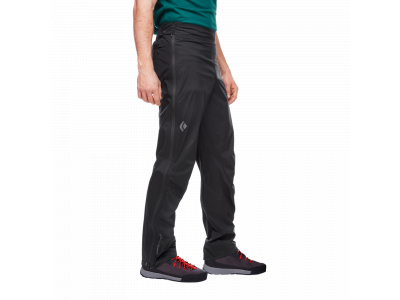 Black Diamond STORMLINE STRETCH FULL ZIP RAIN pants, black