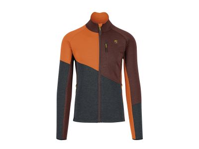 Karpos Federa Full-Zip mikina, woodl.gray/mahogany/vibr.orange