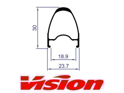 Vision TEAM 30 DB CH/TL 28&quot; cestný ráfik, 24 dier