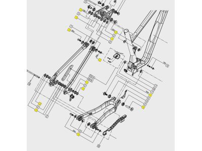 Marin Pivot Bolt Kit sada skrutiek zadnej stavby