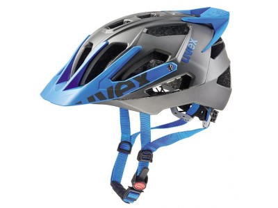 uvex Quatro Pro Helm Dark Silver/Blue matt