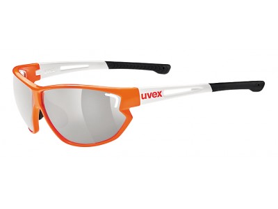 uvex Sportstyle 810 vario glasses Orange, white/variomatic litemirror silver