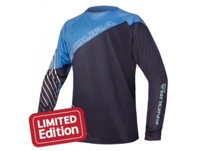 Endura MT500 Męska koszulka rowerowa z długim nadrukiem rękaw niebieski