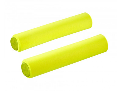 Supacaz Siliconez grips, neon yellow