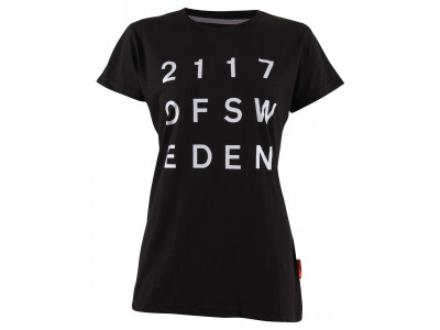 2117 szwedzkiej bawełnianej koszulki damskiej APELVIKEN z cr. rękaw czarny