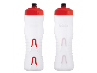 Fabric bottle 750 ml clear/red