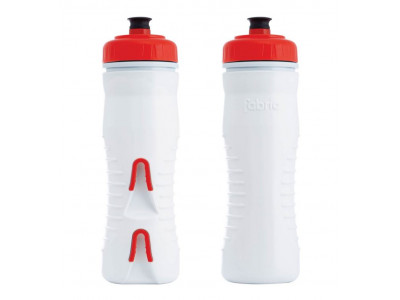 Textilisolierte 525-ml-Flasche weiß/rot
