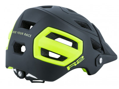 R2 Trail MTB helmet, black/neon yellow