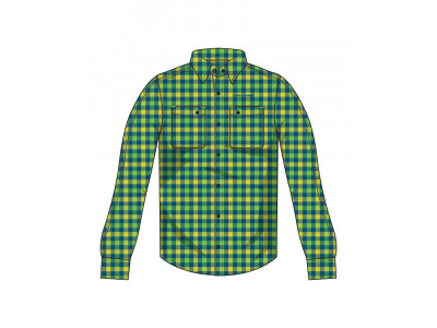 Cannondale Shop Shirt pánska košeľa dlhý rukáv zelená kocka