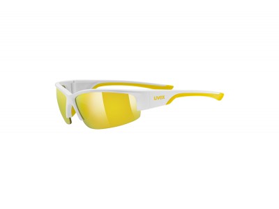 uvex Sportstyle 215 okuliare, matná biela/žltá
