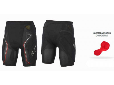 Pantaloni scurți de protecție Alpinestars Evolution negru/alb/roșu