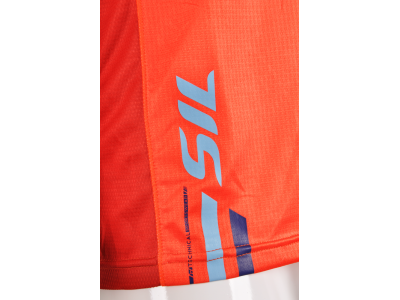 Męska koszulka rowerowa z długim rękawem SILVINI Cesano w kolorze pomarańczowo-niebieskim