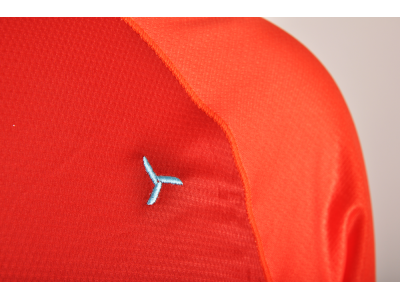 Męska koszulka rowerowa z długim rękawem SILVINI Cesano w kolorze pomarańczowo-niebieskim
