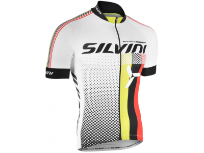 Męska koszulka rowerowa z krótkim rękawem SILVINI Team w kolorze białym