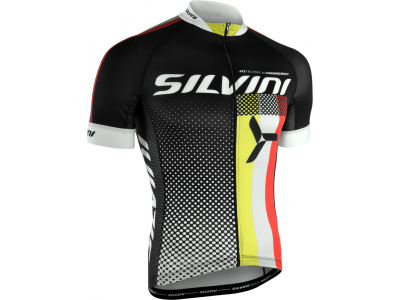 Męska koszulka rowerowa z krótkim rękawem SILVINI Team czarna