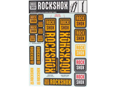 Rock Shox Decal Kit Neon Orange for Pike/Lyrik/Yari/Domain/Revel. (2018+)