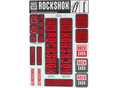 Rock Shox Decal Kit Oxy Red für Pike/Lyrik/Yari/Domain/Revelation (2018+)