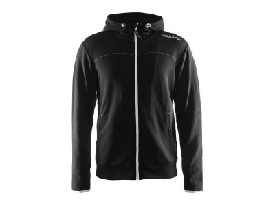 CRAFT Freizeit-Sweatshirt mit durchgehendem Reißverschluss, schwarz