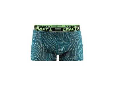 Craft Greatness 3&quot; boxerky, zelená s potlačou