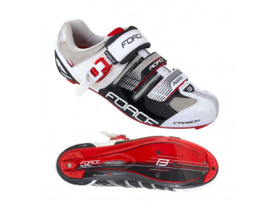 FORCE Road Carbon road cycling shoes black and white