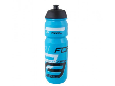 FORCE Bicycle bottle SAVIOR with holder, 0.75 l blue