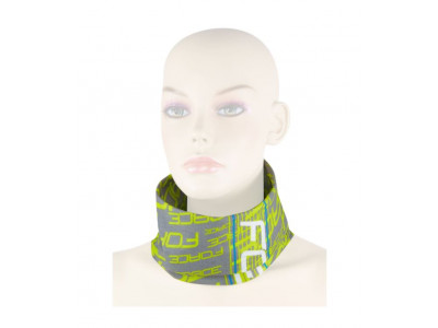 Force multifunctional neckerchief/scarf, for summer, uni size fluo/grey