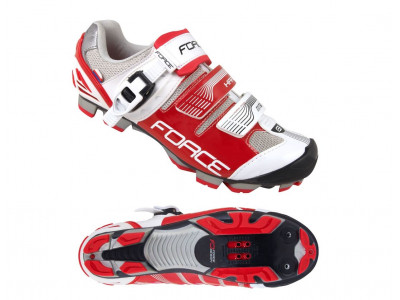 FORCE Hard MTB tretry bílá/červená