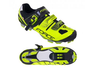 FORCE Hard MTB cycling shoes fluo/black