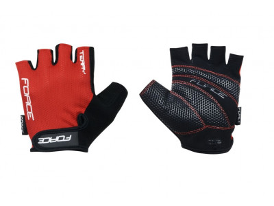 Force Terry gloves red