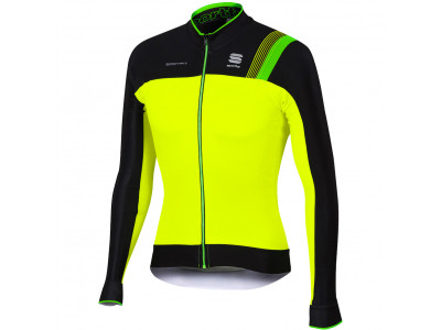 Koszulka rowerowa rowerowa Sportful Bodyfit Pro Thermal w kolorze żółty/czarnam