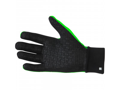 Sportful Lycra race gloves, fluo green/black
