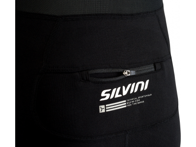 Długie spodnie męskie SILVINI TEAM TOP z wkładką i szelkami w kolorze czarnym