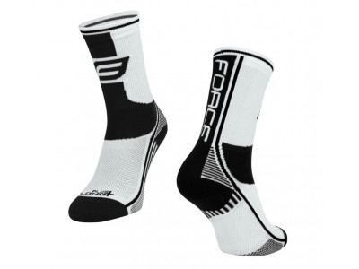 FORCE Long Plus ponožky biela/čierna