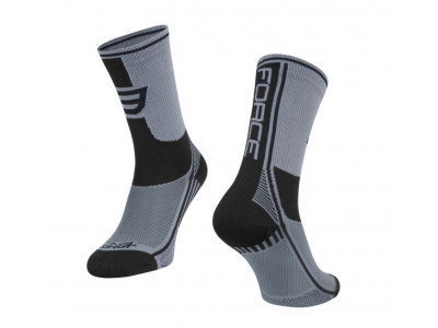 FORCE Long Plus ponožky sivá/čierna