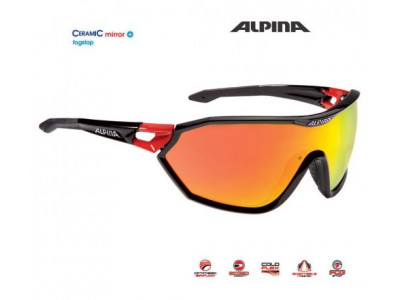 Alpina glasses S-WAY CM+ black-red