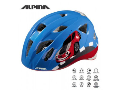 Alpina Ximo Flash Kinderhelm, blau/rot