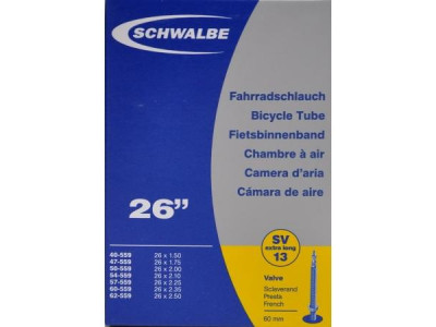 Schwalbe 26x1.50/2.50 (40/62 559) duša, FV, 50 mm