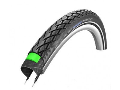 Schwalbe Marathon 28x1.40&amp;quot; GreenGuard E50 tire with reflective strip, wire