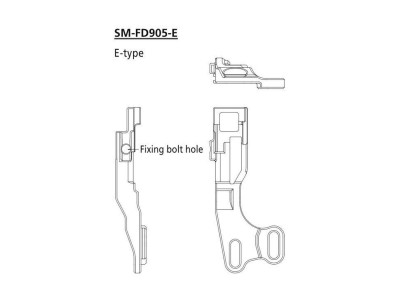 Shimano adapter for mounting the FD9070/8070 E-type derailleur