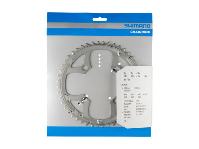 Shimano chainring 48z. M510 Deore silver. 104 mm