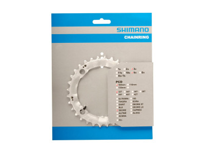 Shimano chainring 32z. M510 Deore silver. 104mm