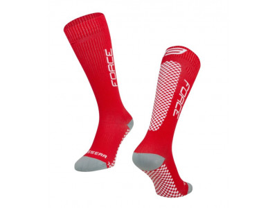 FORCE Tessera compression knee socks red