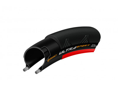 Continental Ultra Sport II Performance 700x25C black/red, wire