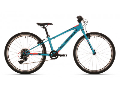 Bicicleta pentru copii Superior Racer RX 24 2018 Gloss Petrol Blue/Neon/Neon Red