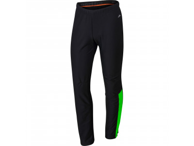 Pantaloni Sportful Squadra GORE Windstopper, verde fluo/negru