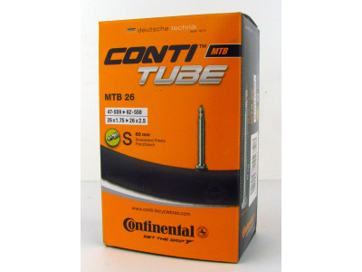 Continental MTB 26&amp;quot;x1.75–2.50&amp;quot; tube, presta valve