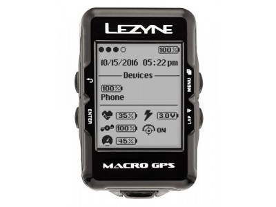 Licznik rowerowy Lezyne Macro GPS HRSC - w komplecie z czujnikami