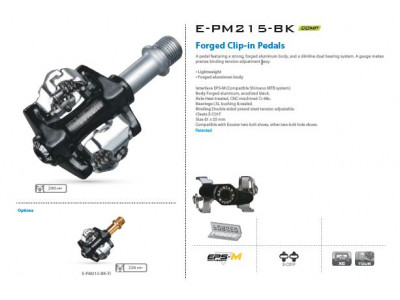 Exustar PM215-BK MTB pedals, model 2019