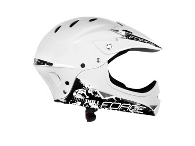 FORCE Downhill junior helmet, white
